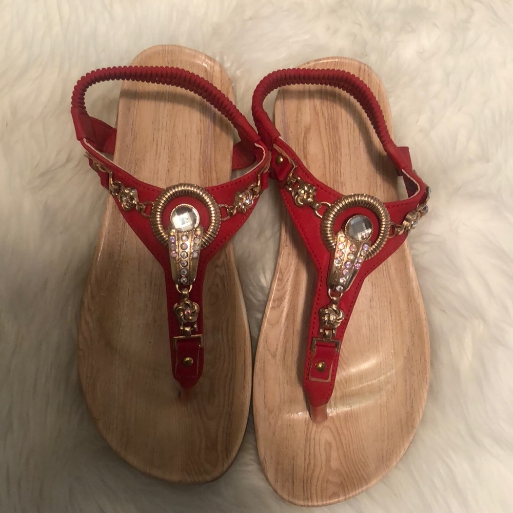 Red Sandal Sz 8